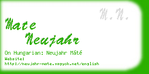 mate neujahr business card